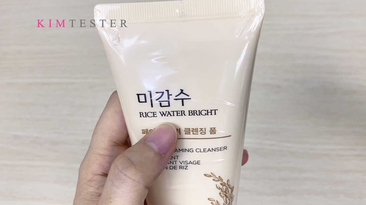 [KIM TESTER] Sữa Rửa Mặt Gạo Hạt The Face Shop Rice Water Bright Bran Facial Foaming Cleanser 150ml