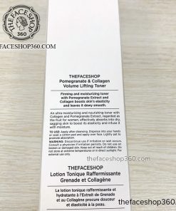 Thông tin Nước hoa hồng Lựu Pomegranate & Collagen Volume Lifting Toner The Face Shop (160ml)