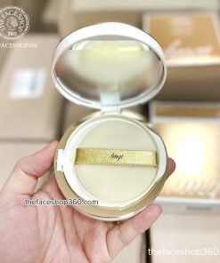 Mở nắp Phấn phủ Gold Collagen Ampoule Two-way Pact SPF40++ fmgt The Face Shop