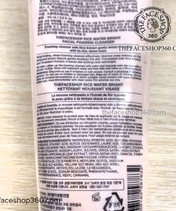Thông tin Sữa rửa mặt gạo Rice Water Bright Cleansing Foam (150ml)
