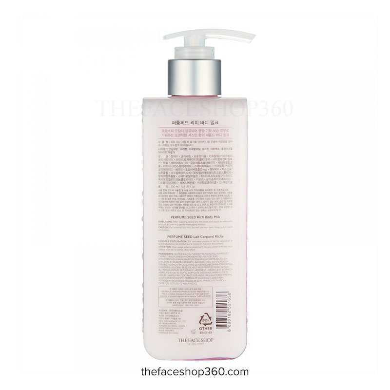 Sữa dưỡng sáng da ẩm mịn Perfume Seed Rich Body Milk The Face Shop