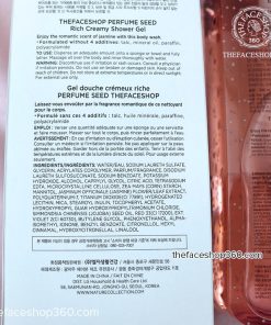 Thông tin Sữa tắm sáng da, ẩm mịn Perfume Seed Rich Creamy Shower Gel The Face Shop (300ml)