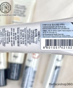 Tẩy thế bào chết và giảm thâm môi Lip Scrub Shea Butter fmgt The Face Shop (10g)