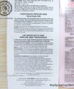 Thông tin Sữa dưỡng thể nước hoa Perfume Seed Velvet Body Milk The Face Shop (300ml)