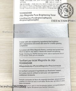 Thông tin Nước cân bằng trắng sáng da Yehwadam Jeju Magnolia Pure Brightening Toner The Face Shop (160ml)