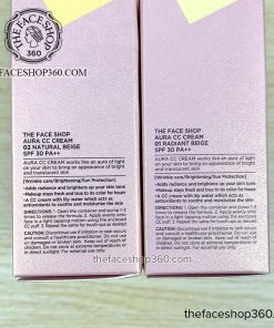 Thông tin Kem Nền CC Cream Aura Color Control Cream fmgt The Face Shop