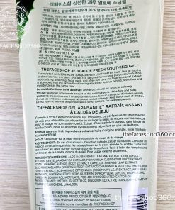 Thông tin Tuýp Gel dưỡng da nha đam mát da Jeju Aloe Fresh Soothing Gel Tube (300ml)