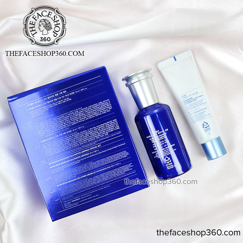 Mặt sau Set dưỡng phục hồi da nhạy cảm, săn chắc da Dr.Belmeur Cica Peptite Ampoule Special Set