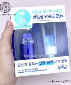 Set dưỡng phục hồi da nhạy cảm, săn chắc da Dr. Belmeur Cica Peptite Ampoule Special Set
