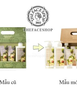 Mẫu mới Bộ gel tắm sữa dưỡng từ Bơ và Vitamin E Avocado Special Body Care Set The Face Shop