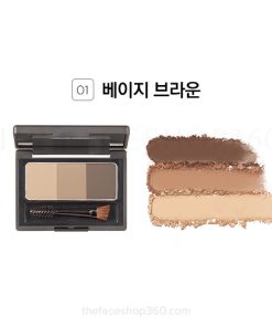 01 Beige Brown Bột kẻ chân mày 3 màu Brow Master fmgt The Face Shop