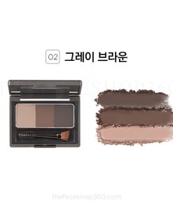 02 Gray Brown Bột kẻ chân mày 3 màu Brow Master fmgt The Face Shop