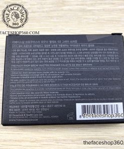 Mặt sau Bột kẻ chân mày 3 màu Brow Master fmgt The Face Shop