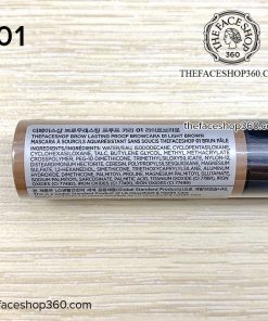 01 Light Brown Mascara chân mày lâu trôi Brow Lasting Proof Browcara fmgt The Face Shop
