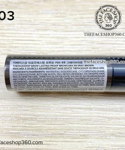 03 Gray Brown Mascara chân mày lâu trôi Brow Lasting Proof Browcara fmgt The Face Shop