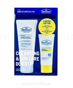 Set sữa rửa mặt và kem chống nắng Dr. Belmeur Cleansing & Sun Care Duo Kit