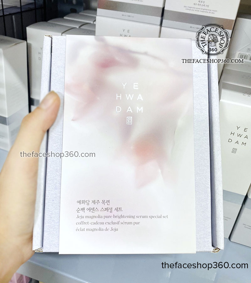 Bộ dưỡng trắng sáng da Yehwadam Jeju Magnolia Pure Brightening Serum Special Gift Set 4 Sản phẩm