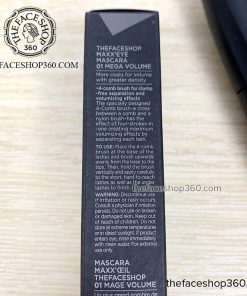 Thông tin Mascara làm dày mi Maxx' Eye Mascara 01 Mega Volume fmgt The Face Shop