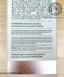 Thông tin Sữa rửa mặt Cấp ẩm dịu da Yehwadam Artemisia Soothing pH-balanced Foaming Gel Cleanser 150ml
