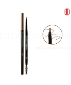 03 Nudy Brown: Nâu sáng – Chì kẻ mày 2 đầu siêu mảnh Brow Master Slim Pencil fmgt