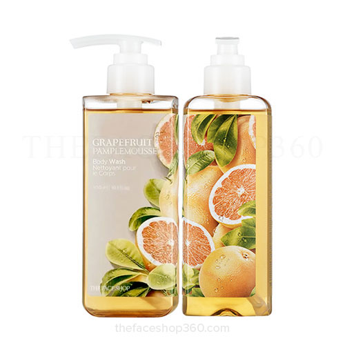 Gel tắm Bưởi Hồng trắng mịn da Grapefruit Body Wash The Face Shop