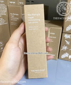 Hộp Tinh chất chống nắng ngừa lão hóa The Therapy Vegan Moisturizing Sun Serum SPF 50+ PA++++