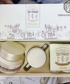Set kem dưỡng ngăn ngừa lão hóa The Therapy Oil Blending Cream Special Set The Face Shop