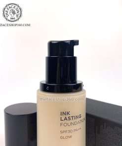 Vòi bơm kem nền lâu trôi hiệu ứng căng bóng da Ink Lasting Foundation Glow fmgt The Face Shop (30ml)