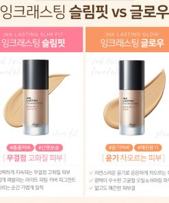 Kem nền lâu trôi hiệu ứng căng bóng da Ink Lasting Foundation Glow fmgt The Face Shop (30ml)