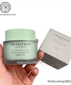 Kem dưỡng Tràm Trà ngừa mụn se khít lỗ chân lông Tea Tree Pore Cream The Face Shop 50ml