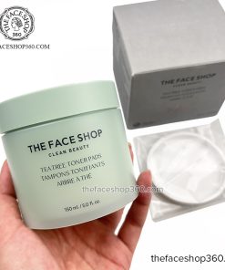Nước cân bằng dạng miếng Tràm Trà ngừa mụn se khít lỗ chân lông Tea Tree Toner Pads The Face Shop 150ml