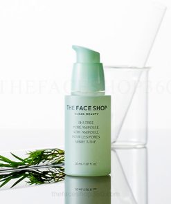 Tinh chất Tràm Trà ngừa mụn se khít lỗ chân lông Tea Tree Pore Ampoule The Face Shop 30ml