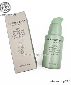 Tinh chất Tràm Trà ngừa mụn se khít lỗ chân lông Tea Tree Pore Ampoule The Face Shop 30ml