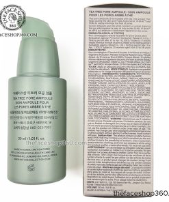 Thông tin Tinh chất Tràm Trà ngừa mụn se khít lỗ chân lông Tea Tree Pore Ampoule The Face Shop 30ml
