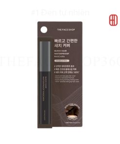 Màu 1 Mascara che phủ tóc bạc chống nước lâu trôi Quick Hair Waterproof Mascara The Face Shop
