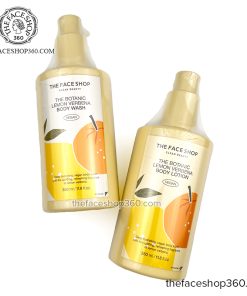 Bộ Sữa Tắm Sữa dưỡng thể trắng da The Botanic Lemon Verbena The Face Shop