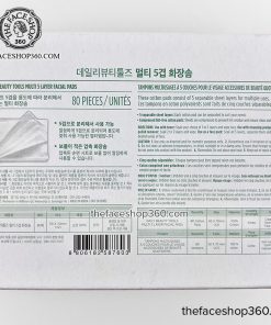 Thông tin Bông tẩy trang 5 lớp Daily Beauty Tools Multi 5 Layer Facial Pad The Face Shop