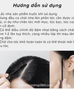 Hướng dẫn sử dụng Mascara che phủ tóc bạc chống nước lâu trôi Quick Hair Waterproof Mascara The Face Shop