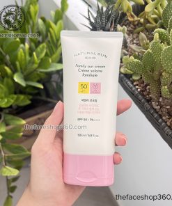 Kem chống nắng toàn thân size lớn Natural Sun Eco Family Sun Cream SPF50+ PA+++ 150ml The Face Shop