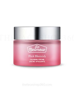 Kem dưỡng ẩm sáng hồng mờ thâm làm dịu da nhạy cảm Dr. Belmeur Pink Blemish Calming Cream 50ml The Face Shop