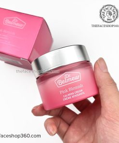 Kem dưỡng ẩm sáng hồng mờ thâm làm dịu da nhạy cảm Dr. Belmeur Pink Blemish Calming Cream 50ml The Face Shop