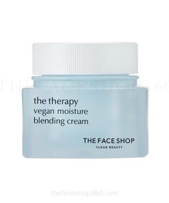 Kem dưỡng ẩm thuần chay chống nhăn mát da The Therapy Vegan Moisture Blending Cream 60ml The Face Shop