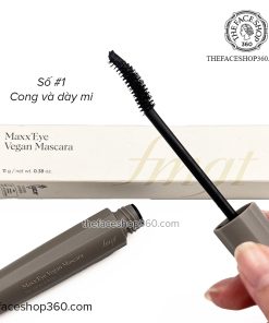 #1 Cong và dày mi Masacara thuần chay dài và cong mi đẹp tự nhiên Maxx Eye Vegan Mascara The Face Shop