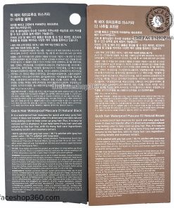 Thông tin Mascara che phủ tóc bạc chống nước lâu trôi Quick Hair Waterproof Mascara The Face Shop