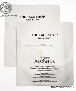 Mặt nạ thuần chay Collagen nguyên chất dưỡng da trắng sáng At Home Aesthetics Vita-Toning Collagen Mask The Face Shop