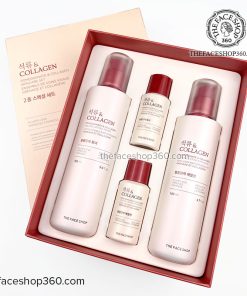 Set dưỡng săn mịn da và chống lão hóa Lựu Pomegranate Collagen Skincare Set The Face Shop