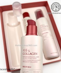 Set dưỡng săn mịn da và chống lão hóa Lựu Pomegranate Collagen Skincare Set The Face Shop