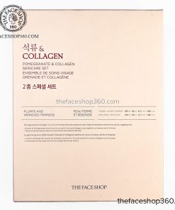 Set dưỡng săn mịn da và chống lão hóa Lựu Pomegranate Collagen Skincare Set The Face Shop