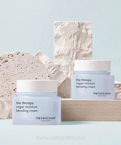 Set kem dưỡng ẩm chống lão hóa thuần chay dịu da The Therapy Vegan Blending Cream Special Set The Face Shop