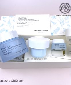 Set kem dưỡng ẩm chống lão hóa thuần chay dịu da The Therapy Vegan Blending Cream Special Set The Face Shop